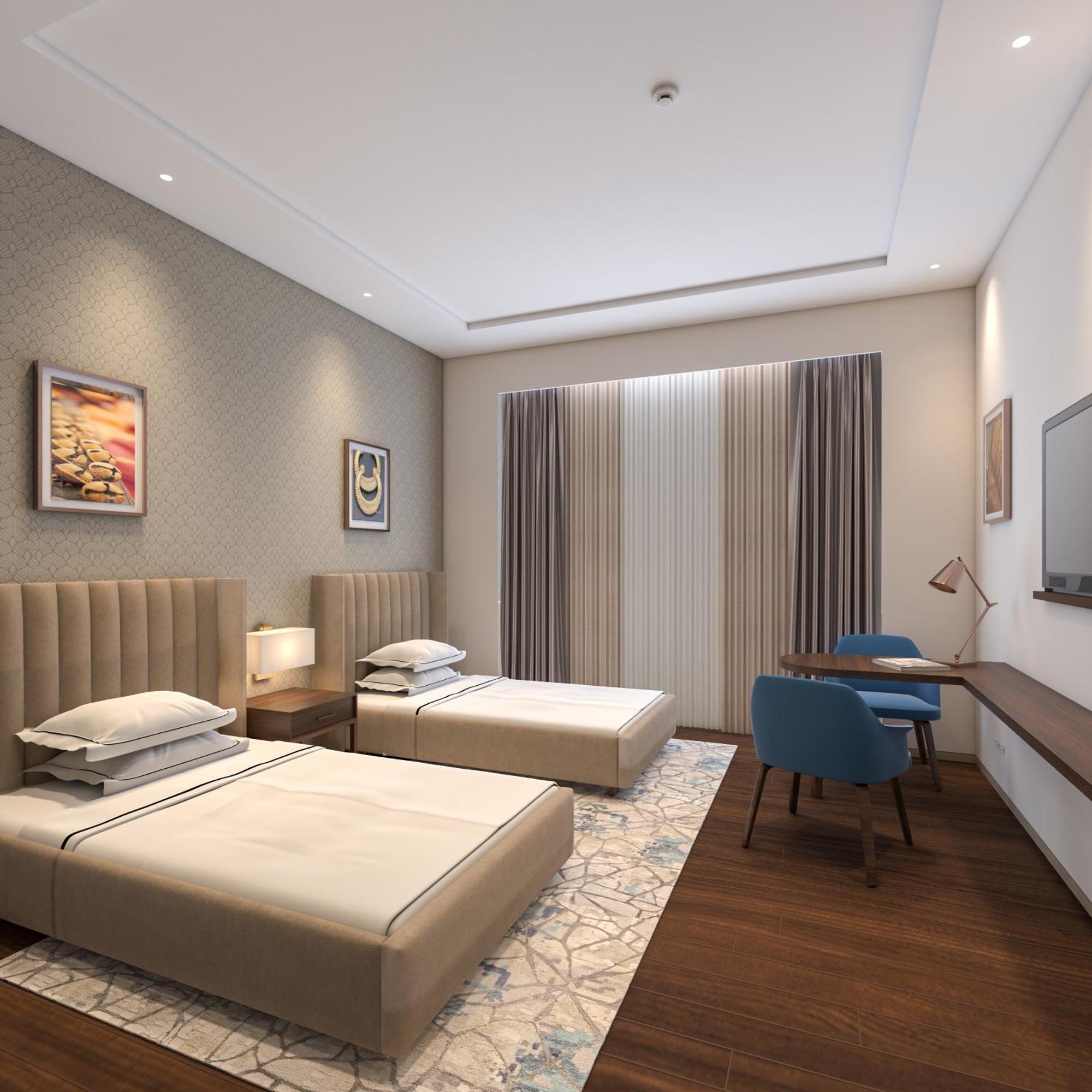 Taj Bangalore Devanahalli Екстериор снимка A 3D rendering of a hotel room